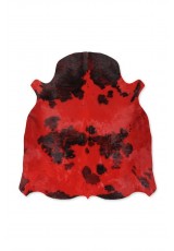 COWSKIN DYED RED BLACK