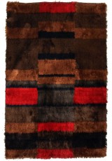 SHAGGY SILK INDIA BROWN RED