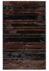 LEATHER SKIN STRIPES D.BROWN